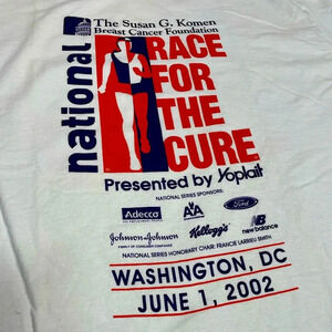 VTG Y2K Graphic XL Tshirt Race 4‎ the Cure Participation Shirt Vintage T-Shirt